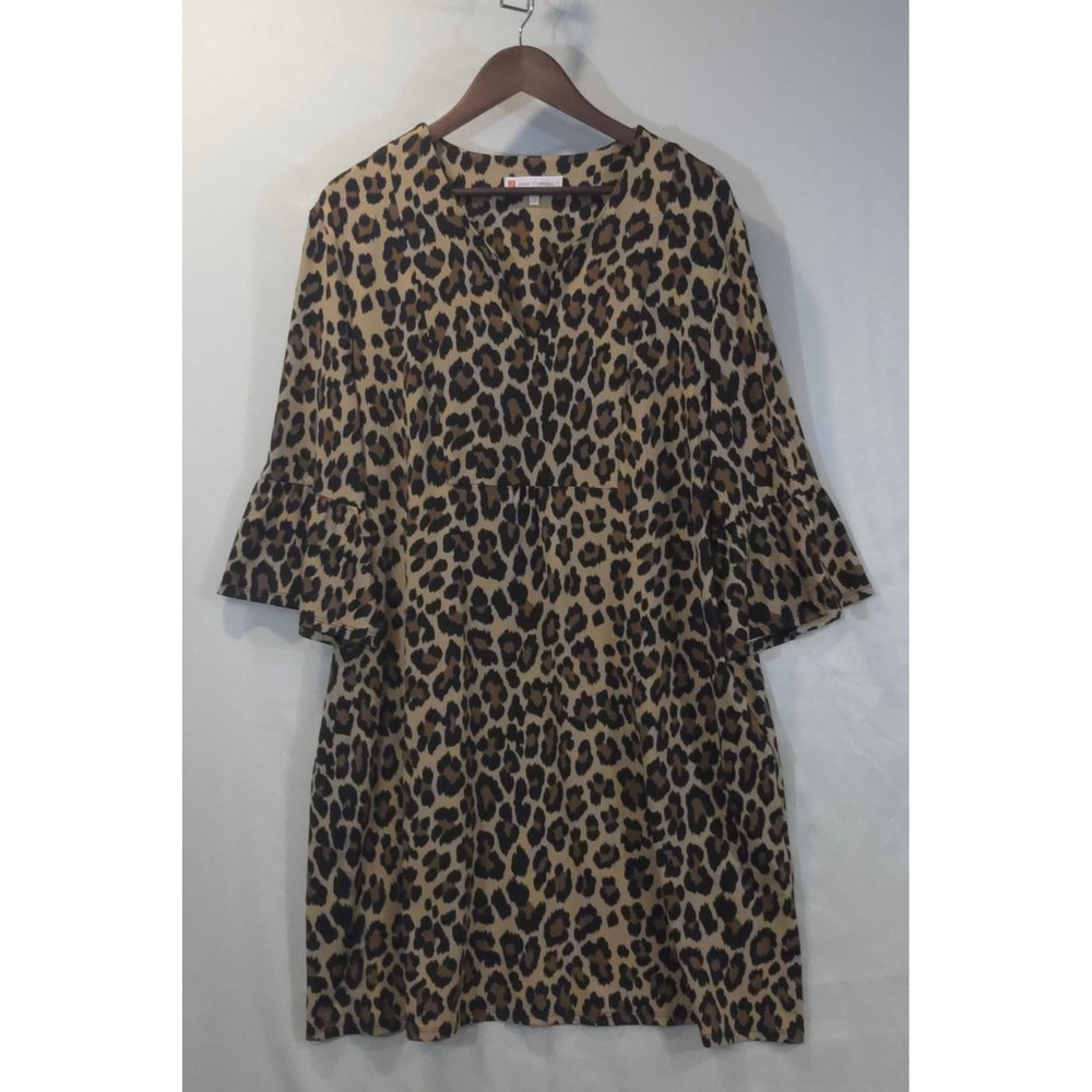 Jude Connally Leopard Print Dress - Brown/Black In Jude Cloth Stretch Fabric